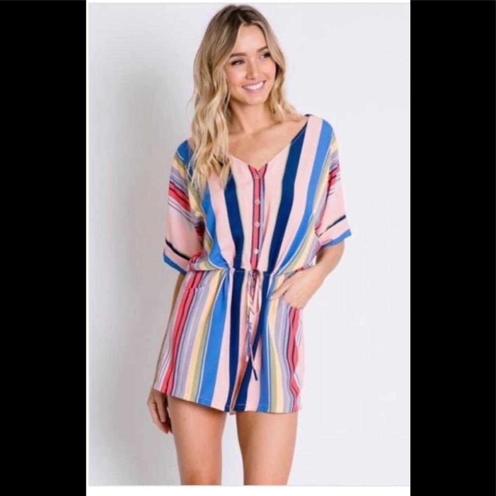 Candy stripe romper
